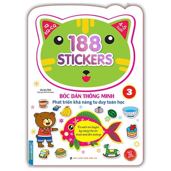 188 Stickers - Bóc Dán Thông Minh Phát Triển Khả Năng Tư Duy Toán Học - 4 - 5 Tuổi - Tập 3 - Ảnh 1