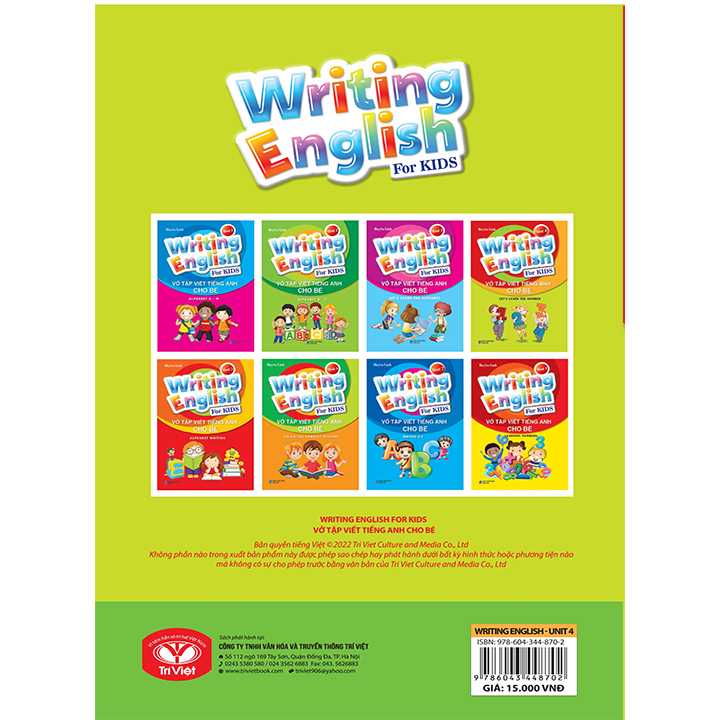 Wringting English For KIDS - Unit 4 - Vở Tập Viết Tiếng Anh Cho Bé - Ảnh 2