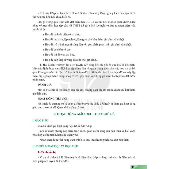 Hoạt Động Trải Nghiệm Hướng Nghiệp 10 - SÁCH GIÁO VIÊN - Bộ Kết Nối - Ảnh 4