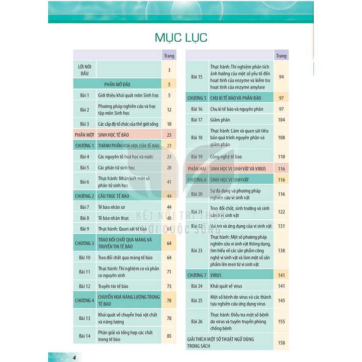 Sinh Học 10 - Bộ Kết Nối - Ảnh 2