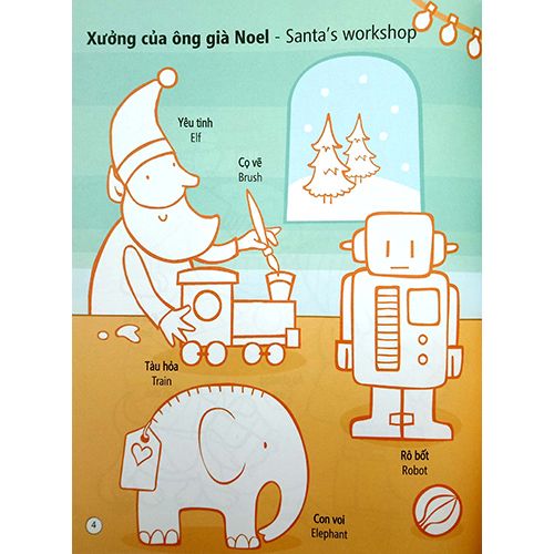 Tô Màu Bóc Dán - Giáng Sinh - Christmas - Ảnh 3