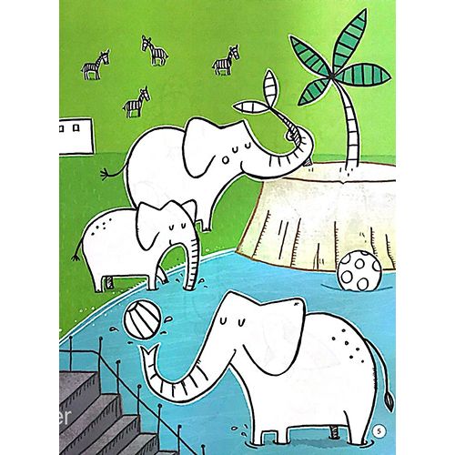 Tô Màu Bóc Dán - Vườn Bách Thú - Zoo - Ảnh 3