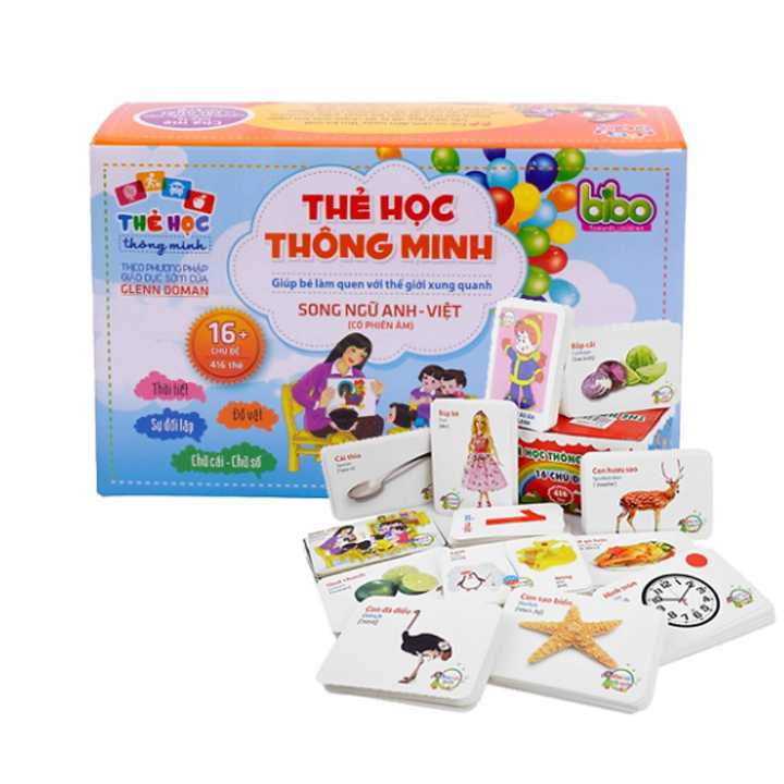 Bộ Thẻ Học Thông Minh Flashcards Cho Bé Học Tiếng Anh BIBO 416 Thẻ Học
