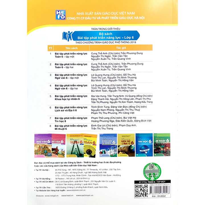 Bài Tập Phát Triển Năng Lực Toán 6 - Tập 1 - Theo Chương Trình Giáo Dục Phổ Thông 2018 - Ảnh 2