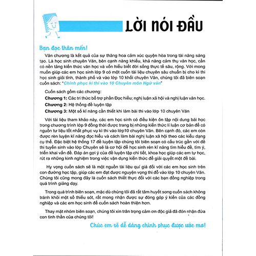 Chinh Phục Kì Thi Vào 10 Chuyên Môn Ngữ Văn - Ảnh 2