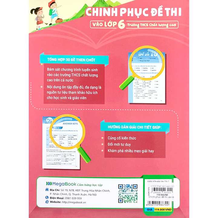 Chinh Phục Đề Thi Vào Lớp 6 Trường THCS Chất Lượng Cao Môn Tiếng Anh - Ảnh 3