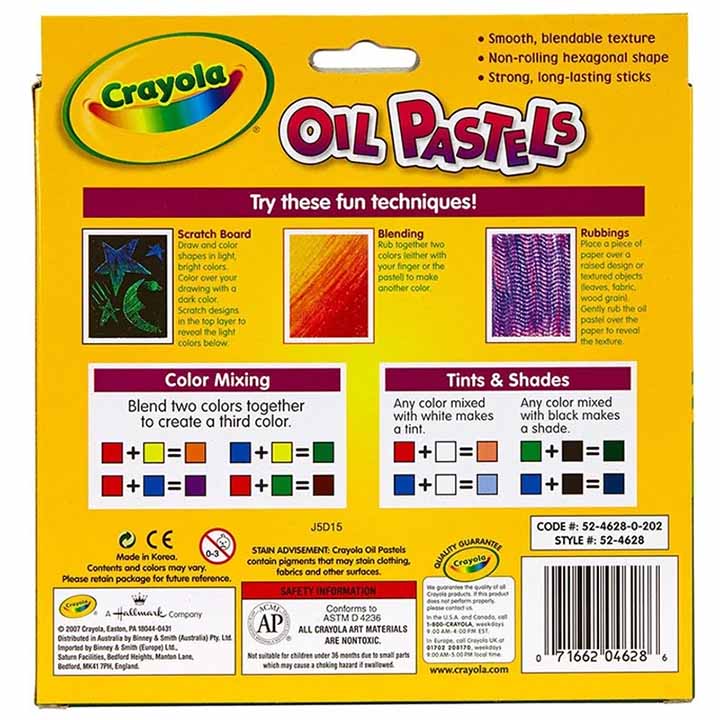 Hộp Bút Sáp Dầu Crayola Oil Pastels - 28 Màu - Crayola-524628 - Ảnh 5