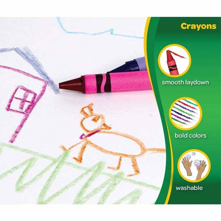 Hộp Bút Màu Sáp Ultra Clean Washable Crayons - 24 Màu - Crayola-526924 - Ảnh 4