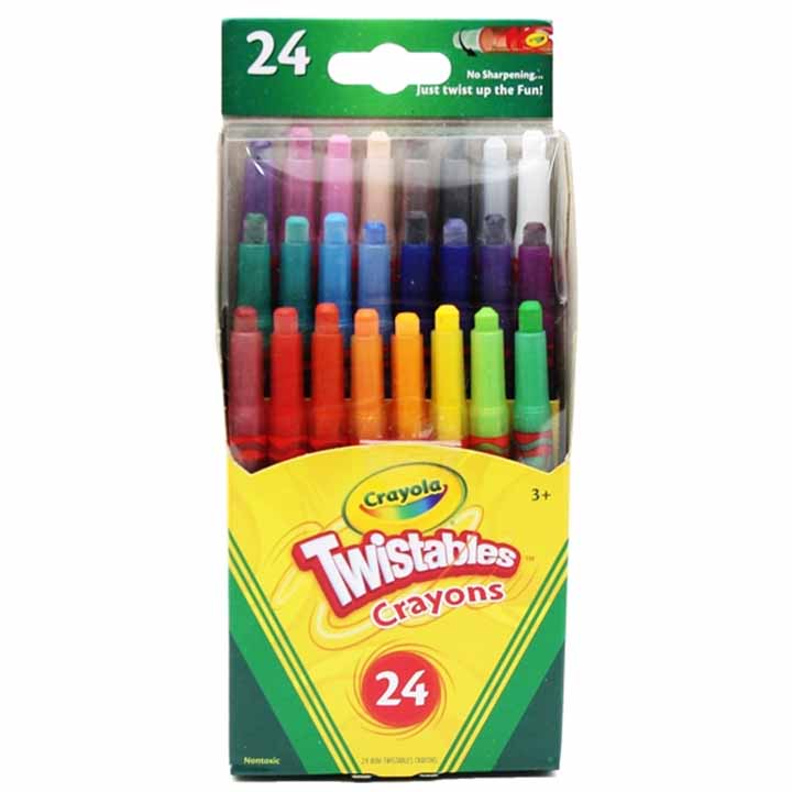 Hộp Bút Sáp Vặn Twistables Mini Crayons - 24 Màu - Crayola-529724 - Ảnh 1
