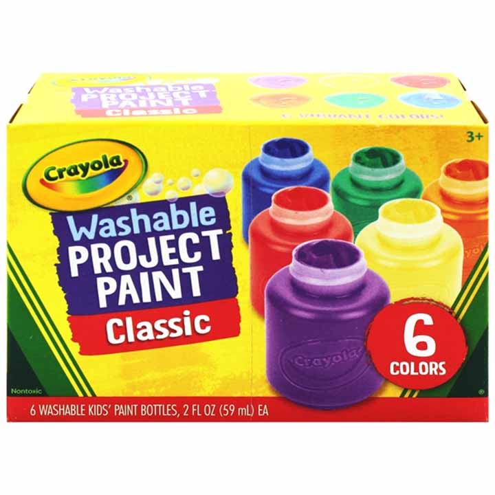 Hộp Màu Nước Washable Project Paint Classic - 6 Màu - Crayola-541204 - Ảnh 1