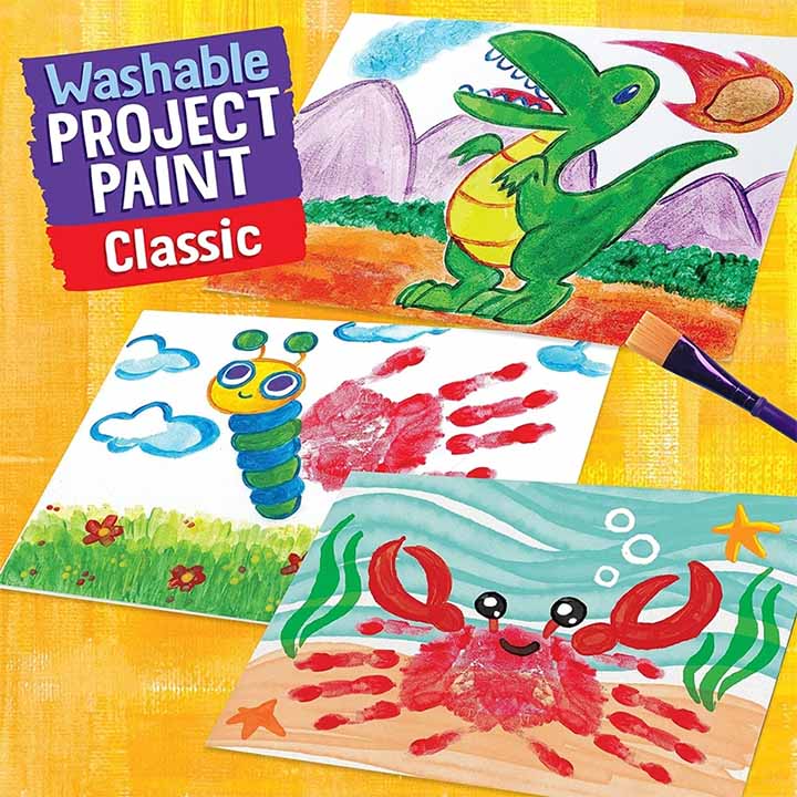 Hộp Màu Nước Washable Project Paint Classic - 6 Màu - Crayola-541204 - Ảnh 4