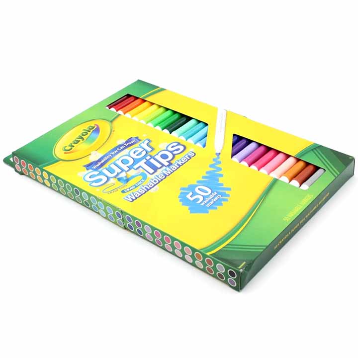 Hộp Bút Lông Màu Super Tips Washable Markers - 50 Màu - Crayola-585050 - Ảnh 4