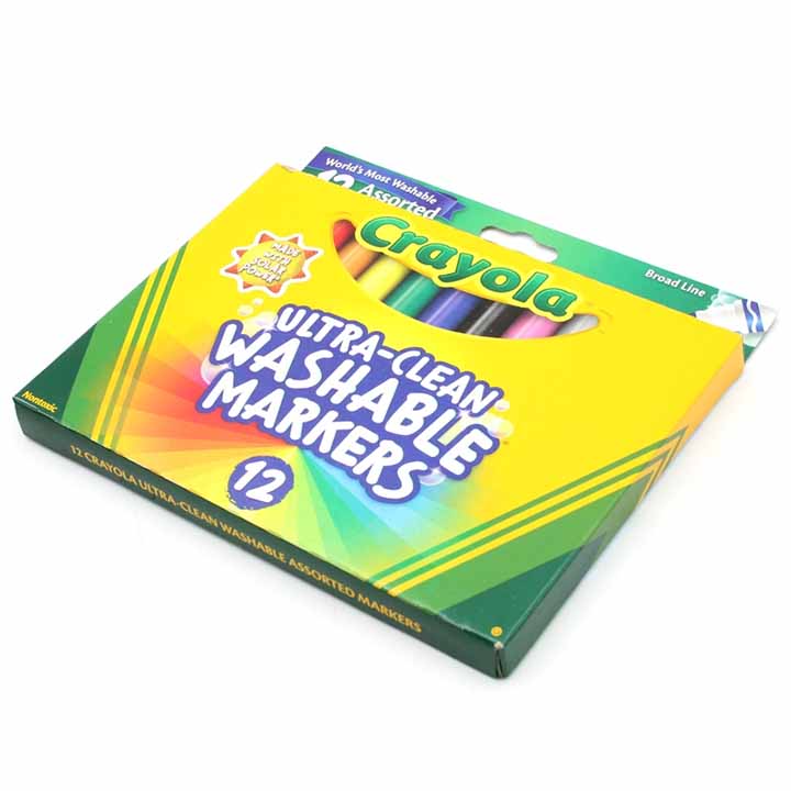 Hộp Bút Lông Màu Ultra Clean Washable Markers - 12 Màu - Crayola-587812 - Ảnh 2