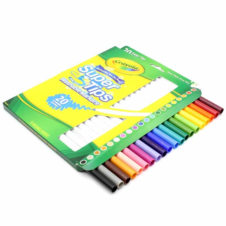 Hộp Bút Lông Màu Super Tips Washable Markers - 20 Màu - Crayola-588106 - Ảnh 4