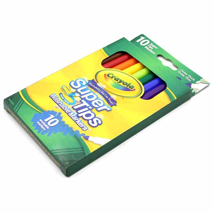 Hộp Bút Lông Màu Super Tips Washable Markers - 10 Màu - Crayola-588610 - Ảnh 4