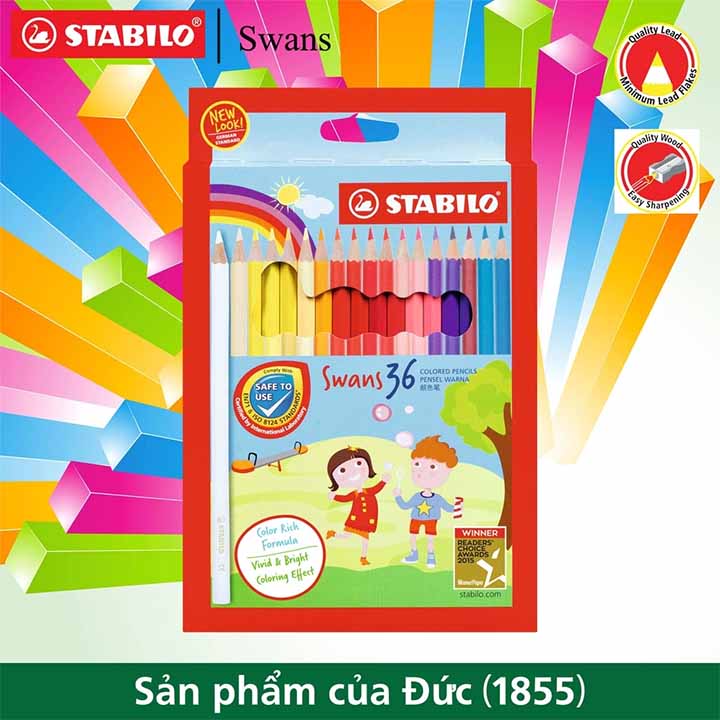 Hộp Bút Chì Màu STABILO Swans - 36 Cây - CLS1878-36