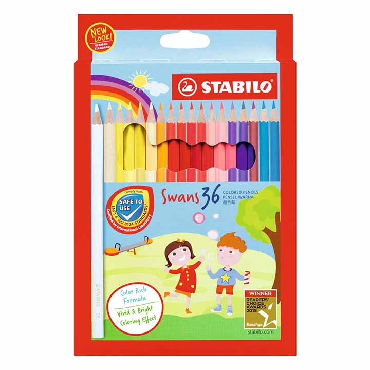Hộp Bút Chì Màu STABILO Swans - 36 Cây - CLS1878-36 - Ảnh 2