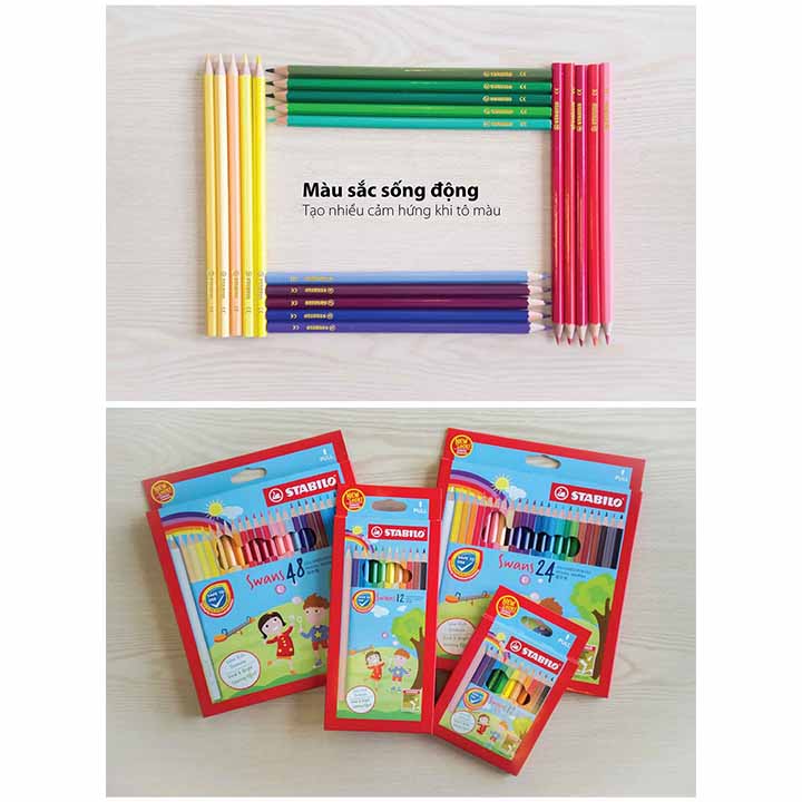 Hộp Bút Chì Màu STABILO Swans - 36 Cây - CLS1878-36 - Ảnh 3