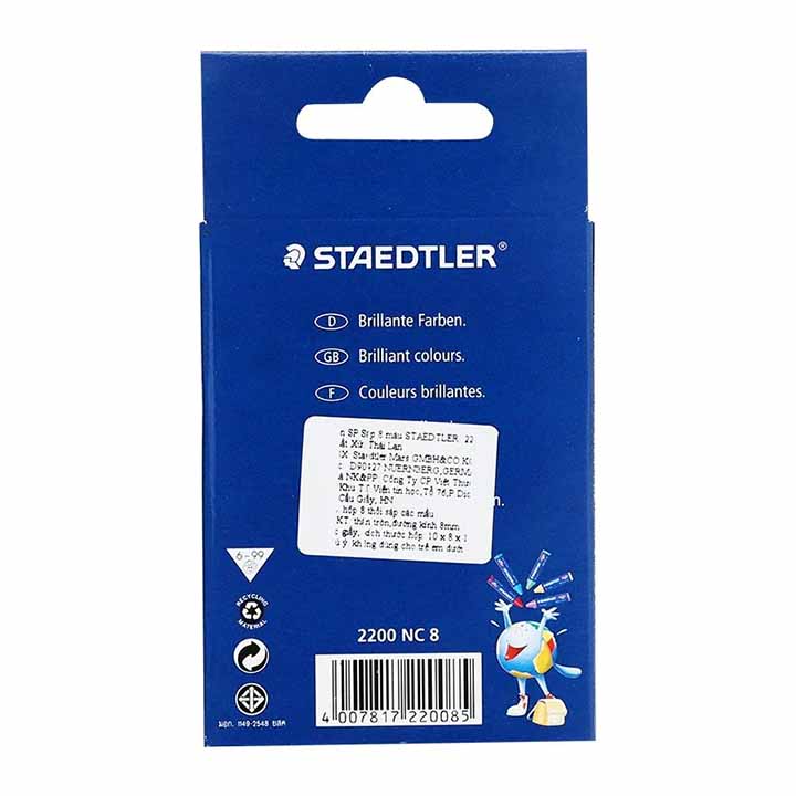 Hộp Sáp Màu Staedtler Noris - 8 Màu - 2200-NC8 - Ảnh 5