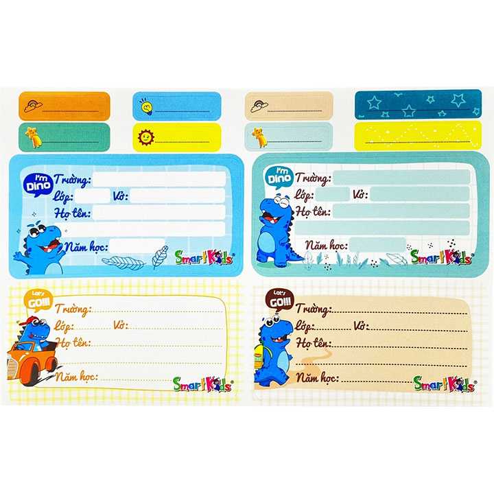 Nhãn Vở Smart Kid Dino LB03 ( 20 Chiếc )