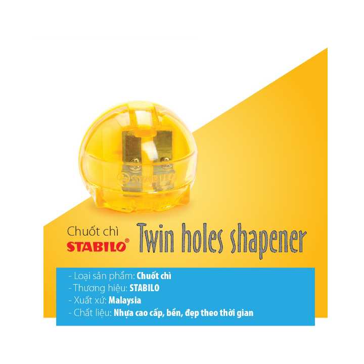 Gọt Chì STABILO Twin Holes Sharpener PS4528 - Ảnh 3
