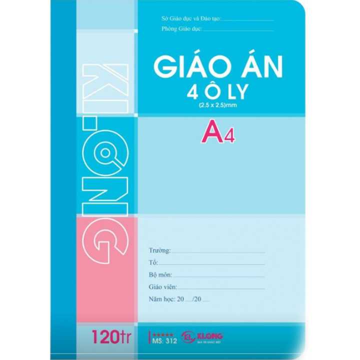 Sổ Giáo Án 4 Ô Ly - MS312