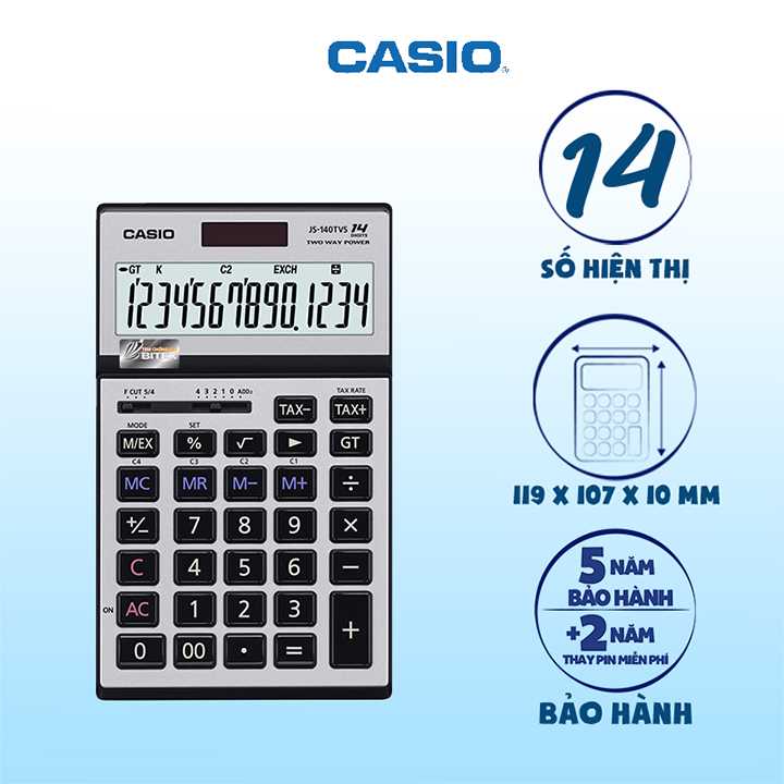 Máy Tính Casio JS-140TVS - Ảnh 2