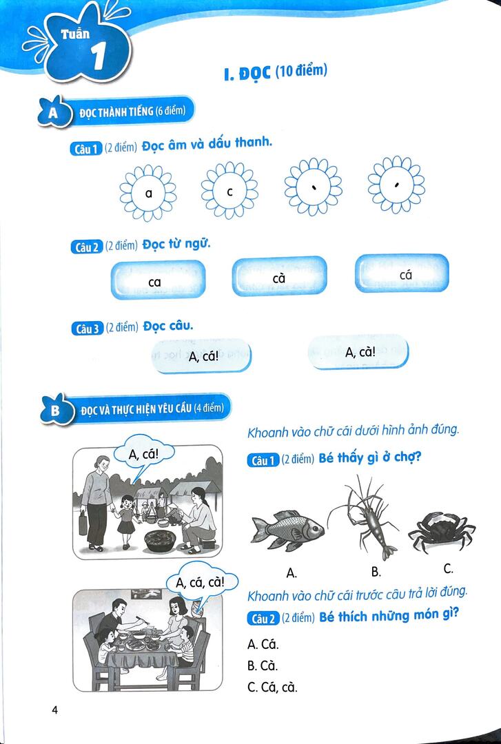 Phiếu tự đánh giá cuối tuần và kiểm tra định kì môn Tiếng Việt 1 (bộ sách Cánh Diều) - Ảnh 3