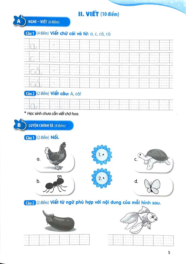 Phiếu tự đánh giá cuối tuần và kiểm tra định kì môn Tiếng Việt 1 (bộ sách Cánh Diều) - Ảnh 4