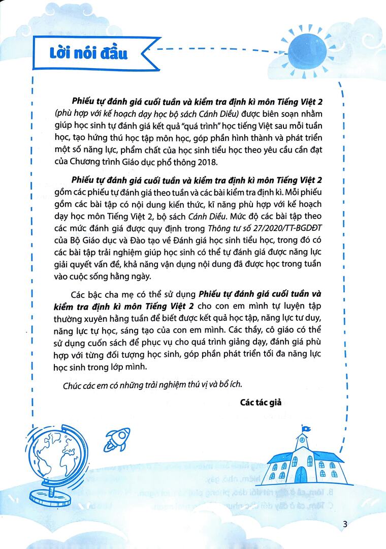 Phiếu tự đánh giá cuối tuần và kiểm tra định kì môn Tiếng Việt 2 (bộ sách Cánh Diều) - Ảnh 1