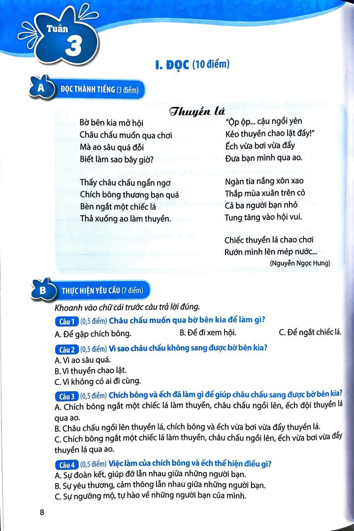 Phiếu tự đánh giá cuối tuần và kiểm tra định kì môn Tiếng Việt 2 (bộ sách Cánh Diều) - Ảnh 6