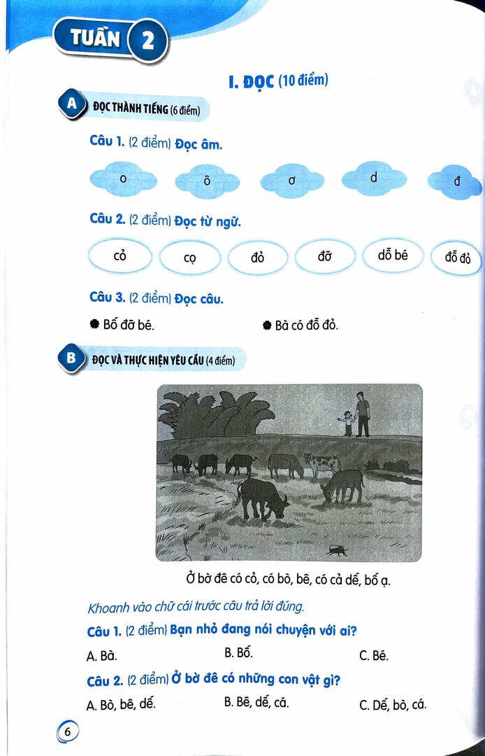 Phiếu tự đánh giá cuối tuần và kiểm tra định kì môn Tiếng Việt 1 (Kết nối tri thức ) - Ảnh 4