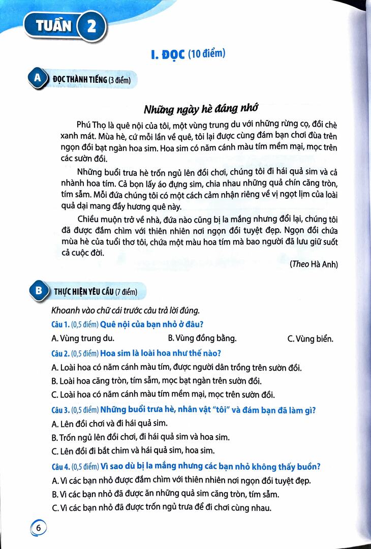 Sách Phiếu tự đánh giá cuối tuần và kiểm tra định kì môn Tiếng Việt 3 ( bộ sách Kết Nối tri thức ) - Ảnh 4