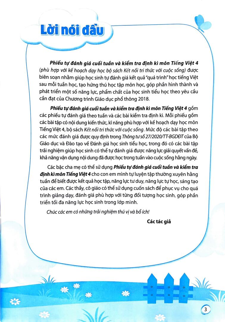 Phiếu tự đánh giá cuối tuần và kiểm tra định kì môn Tiếng Việt 4 (Kết nối tri thức ) - Ảnh 1