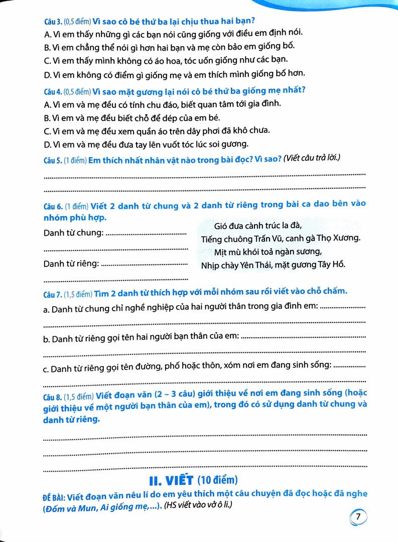 Phiếu tự đánh giá cuối tuần và kiểm tra định kì môn Tiếng Việt 4 (Kết nối tri thức ) - Ảnh 5