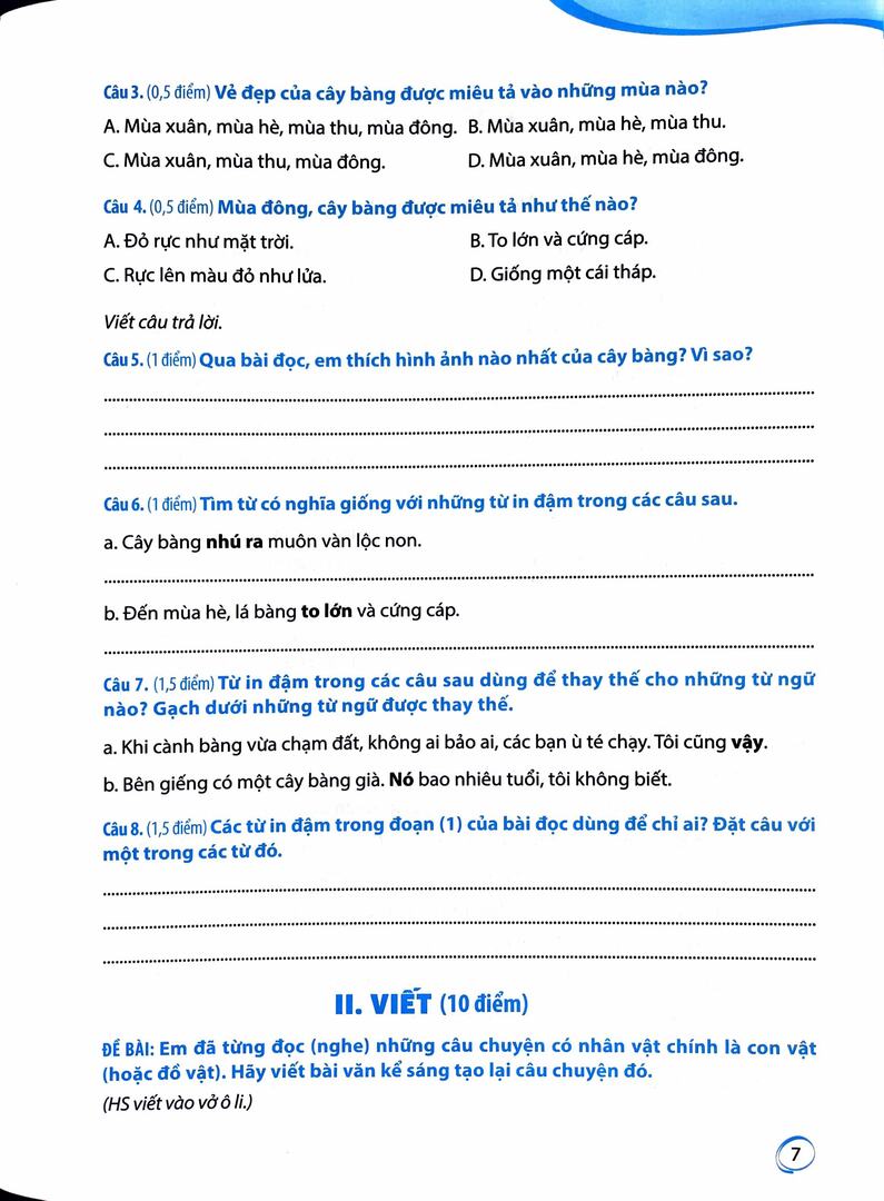 Phiếu tự đánh giá cuối tuần và kiểm tra định kì môn Tiếng Việt 5 (Kết nối tri thức với cuộc sống) - Ảnh 5